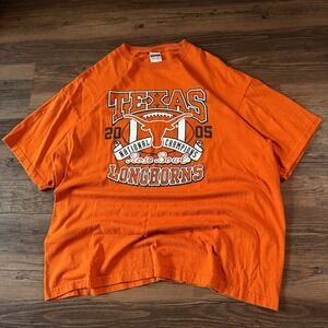 Texas Longhorns 2005 Rose Bowl National Champions T Shirt‎ Jerzees XL